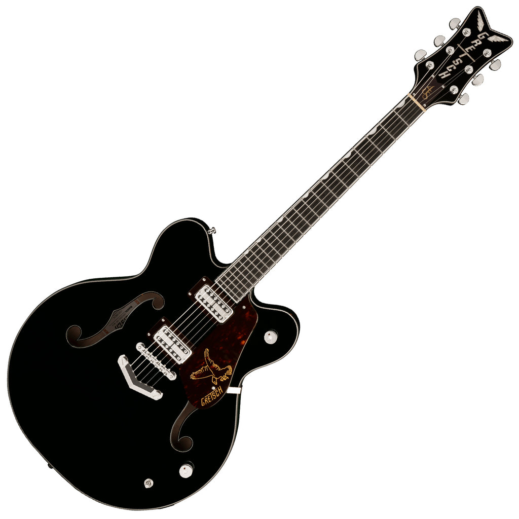 Gretsch G6636-RF Richard Fortus Signature Falcon Electric Guitar Center Block V-Stoptail in Black w/Case - 2410940806
