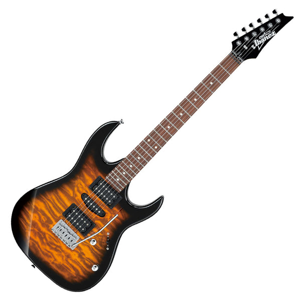Ibanez Gio HSH Electric Guitar Quilted Maple Art Grain Top in Sunburst - GRX70QASB