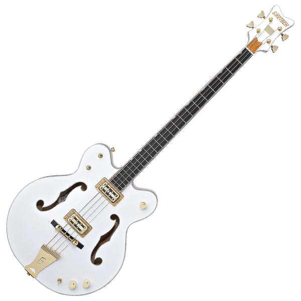 Gretsch G6136LSB White Falcon Hollow Body Electric Bass with Case - 2411412805
