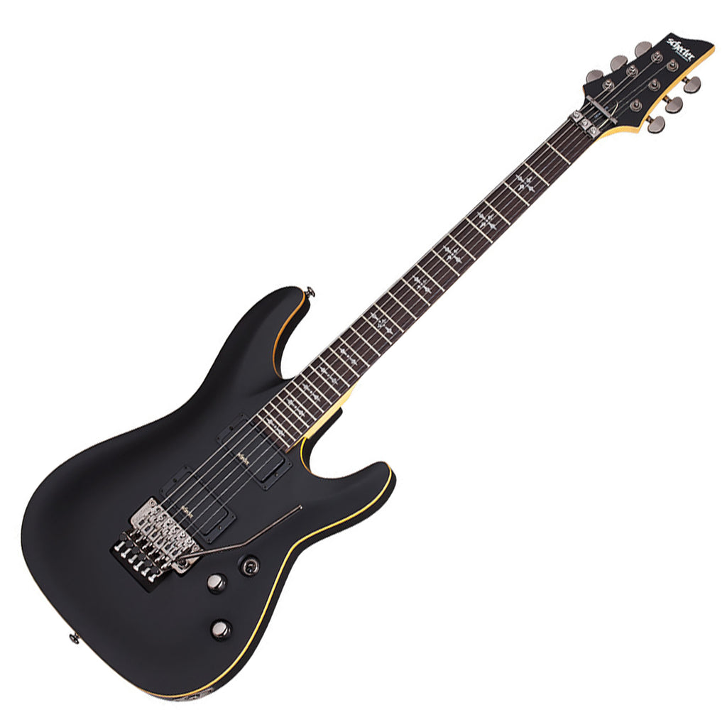 Schecter Demon-6 Electric Guitar Floyd Rose Aged Black Satin - 3661SHC