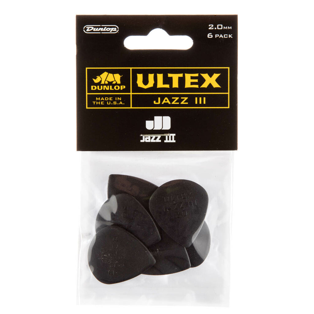 Dunlop Ultex Picks Jazz III 2.0 Player's Pack 6 Piece - 427P20