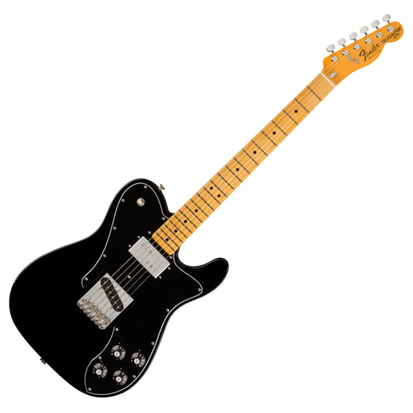 Fender American Vintage II 77 Telecaster Custom Electric Guitar Maple in Black w/Vintage-Style Case - 0110442806