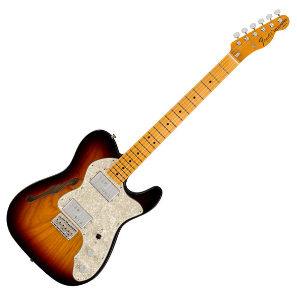 Fender American Vintage II 72 Telecaster Thinline Electric Guitar Maple in 3-Color Sunburst w/Vintage-Style - 0110392800