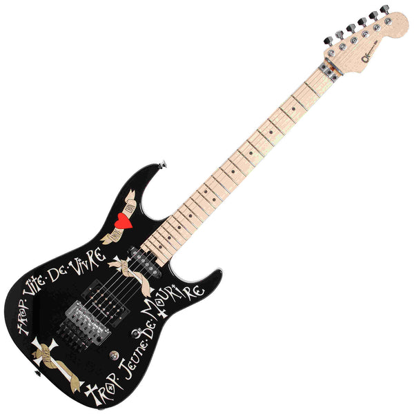 Charvel Warren DeMartini USA Maple Electric Guitar in Gloss Black Frenchie - 2865005803