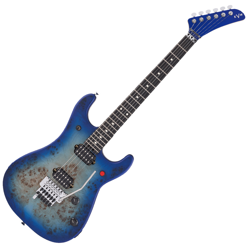 EVH 5150 Deluxe Electric Guitar Ebony Fretboard Poplar Burl in Aqua Burst - 5108002558