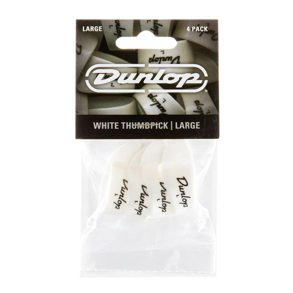 Dunlop White Thumbpicks Large 4 Pieces - 9003P