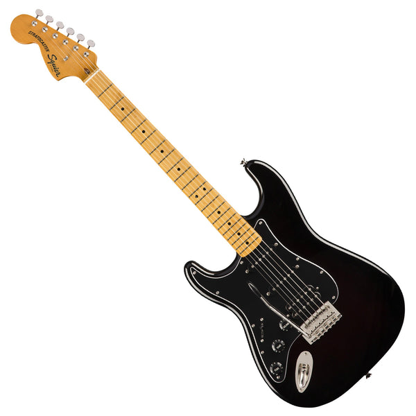 Squier Classic Vibe '70s Stratocaster HSS Left-Handed Electric Guitar Maple in Black - 0374026506