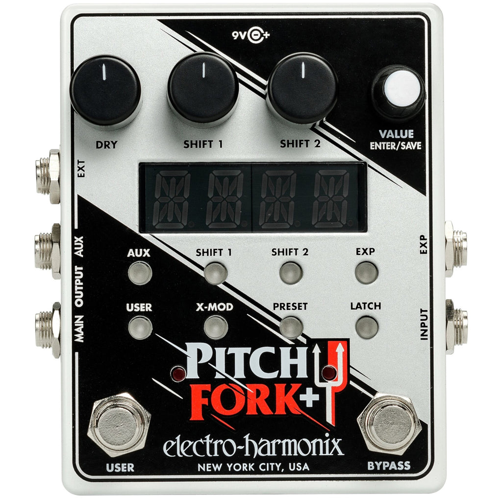 ElectroHarmonix Polyphonic Pitch Shifter Effects Pedal w/Power Supply - PITCHFORKPLUS