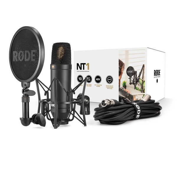 Rode NT1 Studio Microphone with SMR Shock Mount Pop Filter - NT1KIT