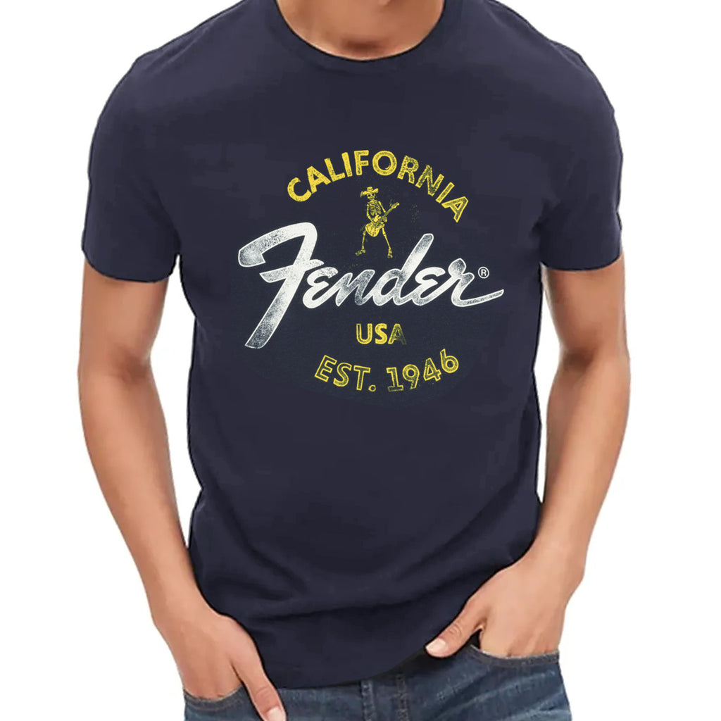 Fender Baja Blue T-Shirt Blue Medium - 9190117406