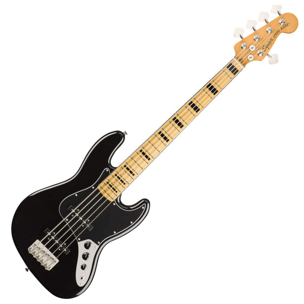 Squier Classic Vibe '70s Jazz Bass V 5 String Electric Bass Maple in Black - 0374550506