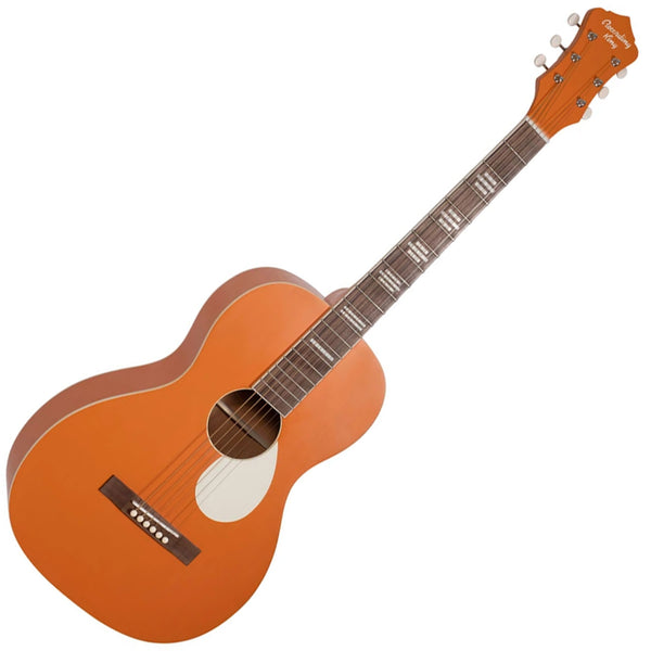 Recording King Dirty 30s Series 7 Size 0 Acoustic Guitar in Matte Orange - RPS7MOR