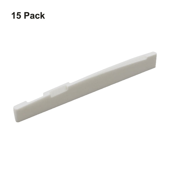 Allparts Pack of 15-COMPENSATED BONE SADDLE FOR ACOUSTIC - BS0254B00