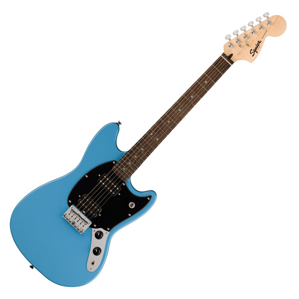 Squier Sonic Mustang Electric Guitar HH Laurel Black Pickguard in California Blue- 0373701526