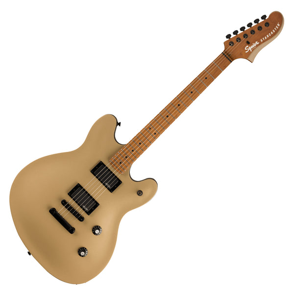 Squier Contemporary Active Starcaster Semi-Hollow Electric Guitar Roasted Maple in Shoreline Gold - 0370471544