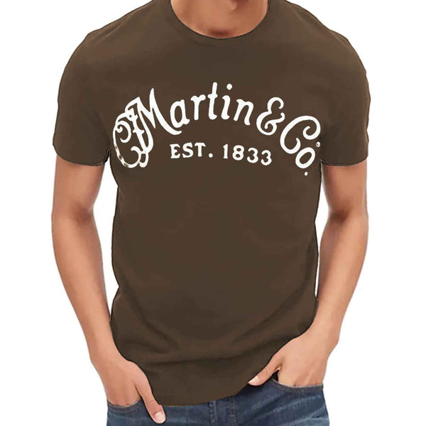 Martin Men's T-Shirt Basic Logo in HeatherBrown X Large - 18CM0135XL