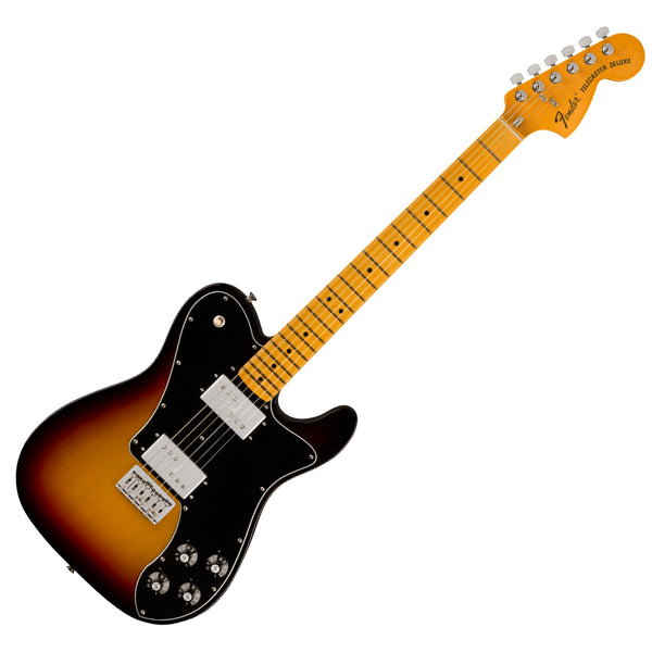 Fender American Vintage II 75 Telecaster Deluxe Electric Guitar Maple in 3-Color Sunburst w/Vintage-Style C - 0110332800