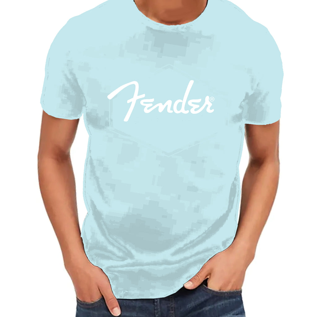 Fender Spaghetti Logo T-Shirt Daphne Blue S - 9192222306