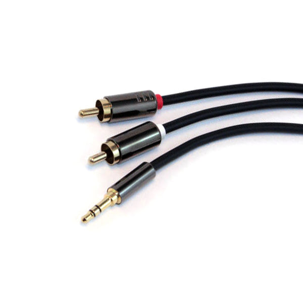 Apex 10' Stereo 1/8 inch Male to 2x RCA Male - A210MRY
