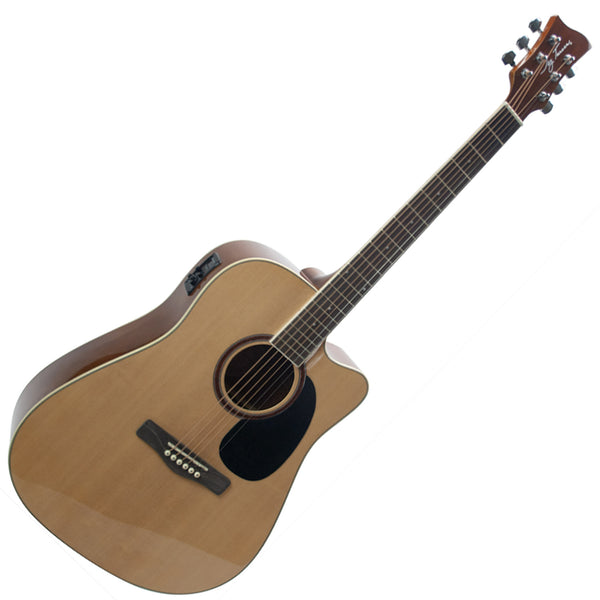 Jay Turser Cutaway EQ Acoustic Electric Spruce Top in Natural - JTA524DCEN