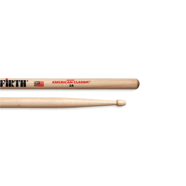 Vicfirth VF5A American Classic 5A Hickory Wood Tip Drum Sticks (Single Pair)