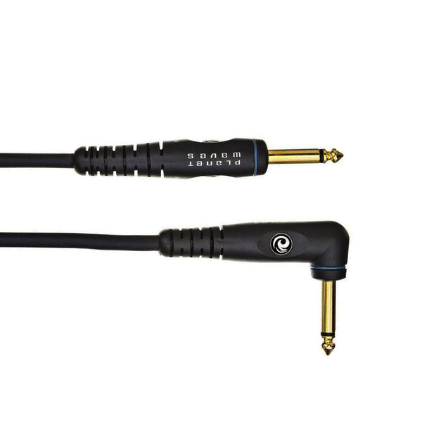D'Addario 10 Foot Custom Pro Right Angle Instrument Cable - PWGRA10