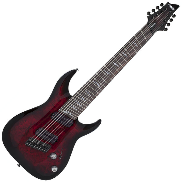 Schecter Omen Elite-8 8 String Multiscale Electric Guitar in Black Cherry Burst - 2465SHC