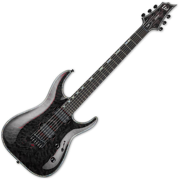 ESP LTD H-1001 Electric Guitar in See-Thru Black - LH1001QMSTBLK