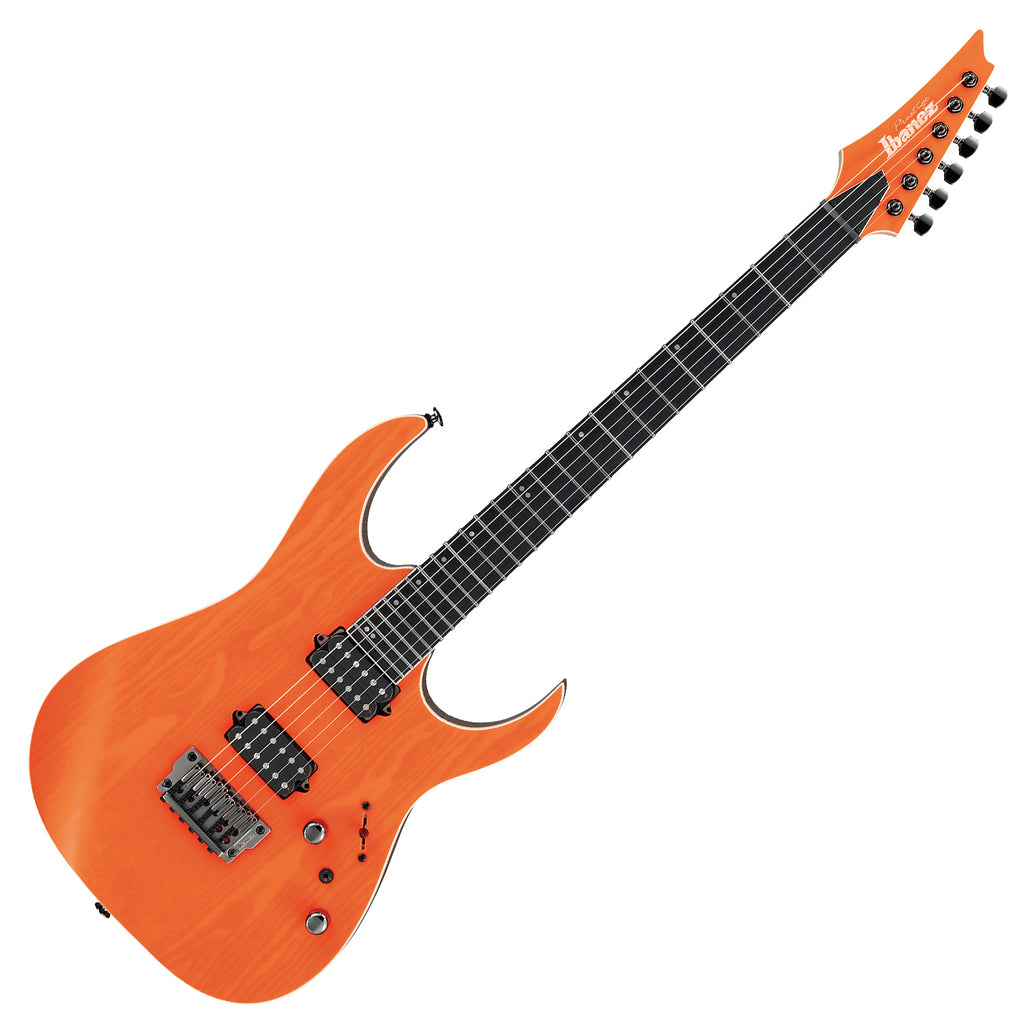 Ibanez RG Prestige Electric Guitar in Transparent Fluorescent Orange w/Case - RGR5221TFR