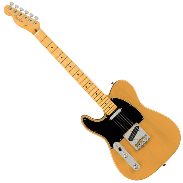 Fender Left Hand American Professional II Telecaster Maple in Butterscotch Blonde Electric Guitar w/Case - 0113952750
