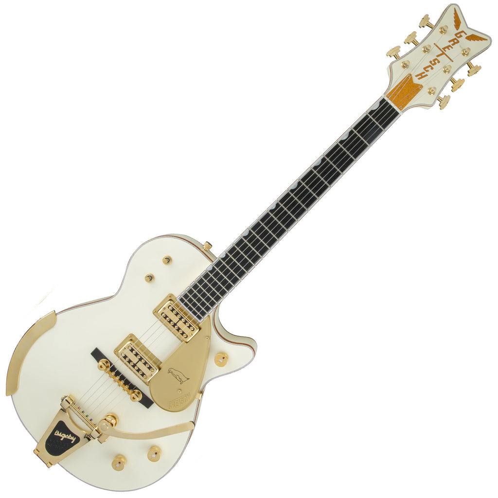 Gretsch Vintage Select '58 Penguin Electric Guitar Bigsby in Vintage White w/Case - G6134T-58