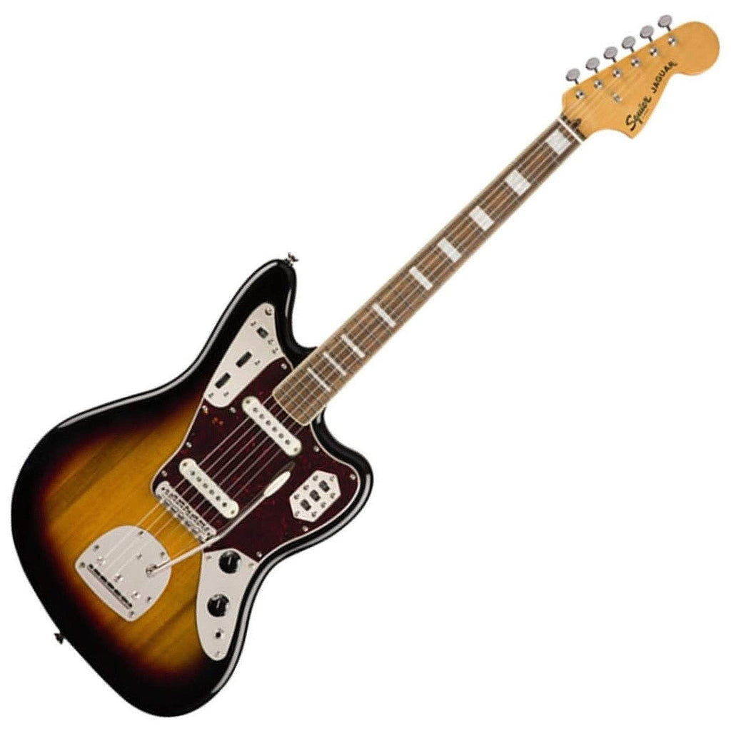 Squier Classic Vibe '70s Jaguar Electric Guitar Laurel in 3-Color Sunburst - 0374090500