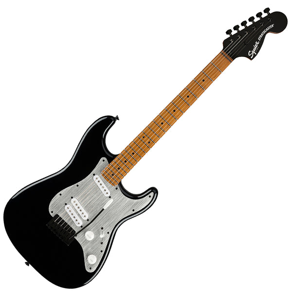 Squier Contemporary Stratocaster Special Electric Guitar Roasted Maple Neck Silver Anodized Pickguard in Black - 0370230506