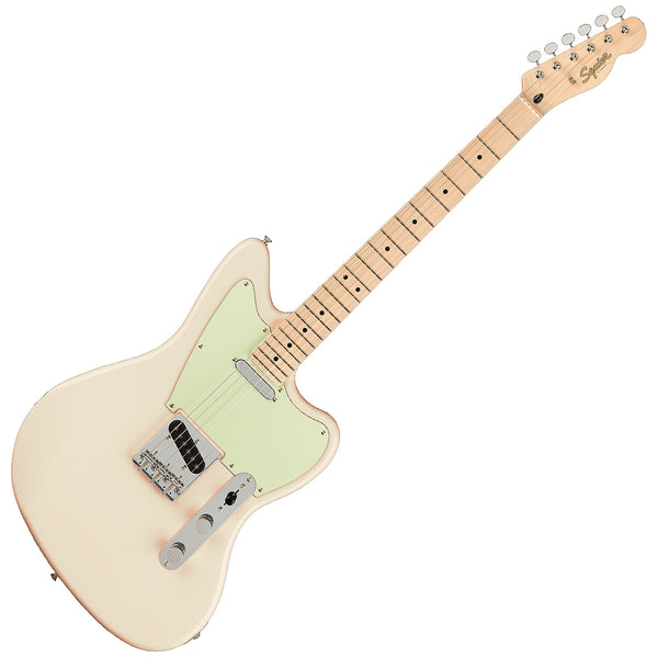 Squier Paranormal Offset Telecaster Electric Guitar Maple Tortoise Shell in Olympic White - 037700550