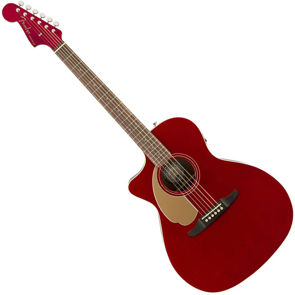 Fender Newporter Player Left Hand Acoustic Electric in Candy Apple Red - 0970748009