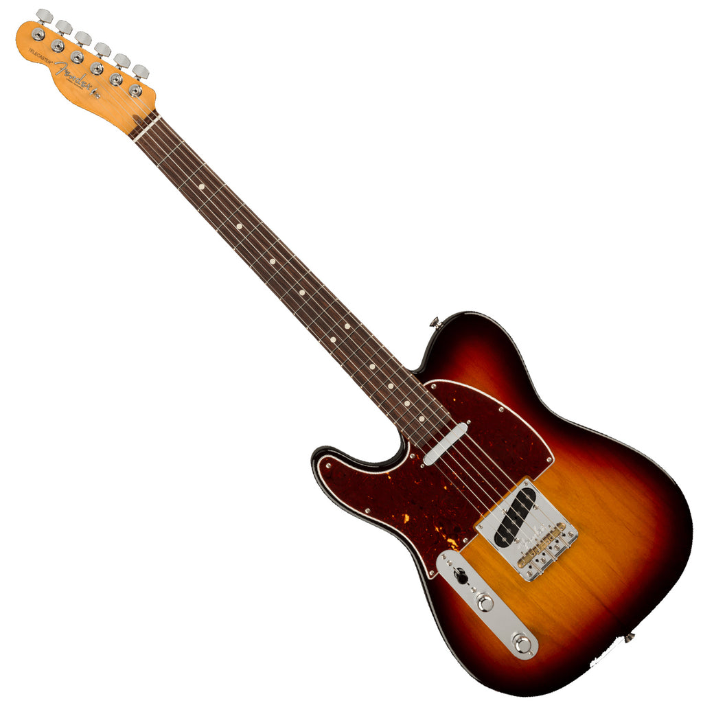 Fender Left Hand American Professional II Telecaster Rosewood in 3 Tone Sunburst Electric Guitar w/Case - 0113950700