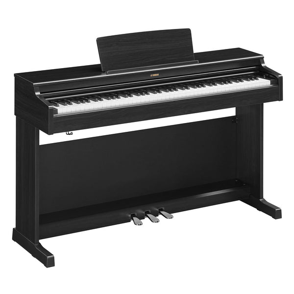 Yamaha 88 Weighted Key Digital Piano 20w x 2 w/3 Pedal Stand Bench & Power Supply in Black - YDP165B