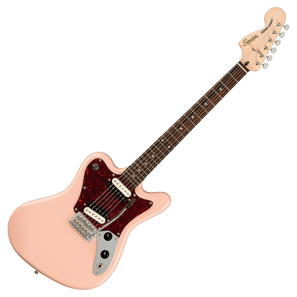 Squier Paranormal Super Sonic Electric Guitar Laurel Tortoise Shell in Shell Pink - 0377015556