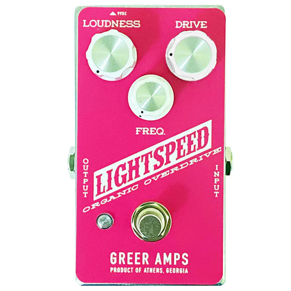 Greer Amps Lightspeed Organic Overdrive Effects Pedal in Pink - GREERLOOPNKWHT