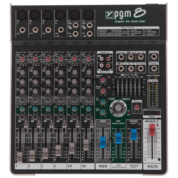Yorkville PGM8 8 Channel Non Powered Mixer
