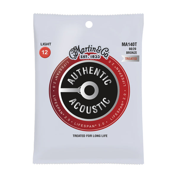 Martin Authentic Treated Acoustic Strings Light 12-54 80/20 - MA140T