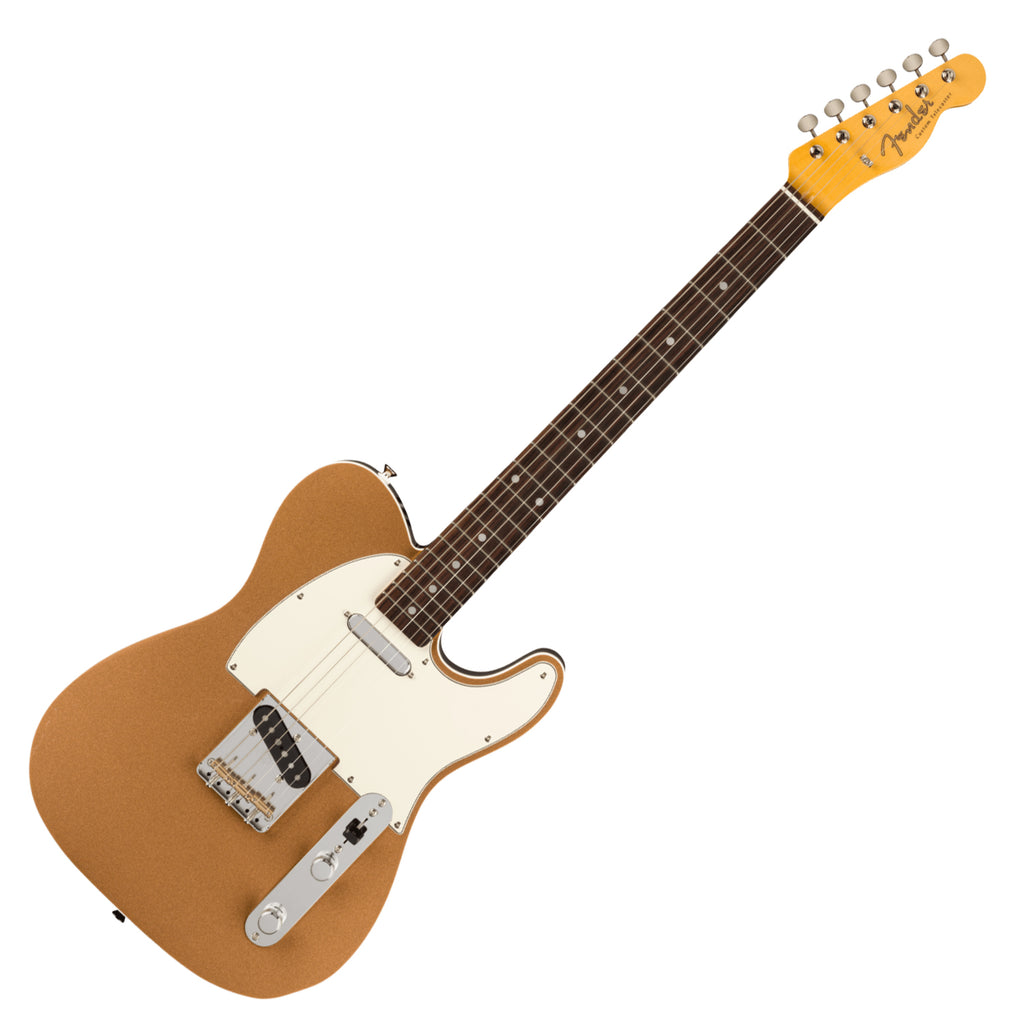 Fender Japanese Vintage Modified 60s Cust Telecaster Electric Guitar Rosewood in Firemist Gold - 0251900353