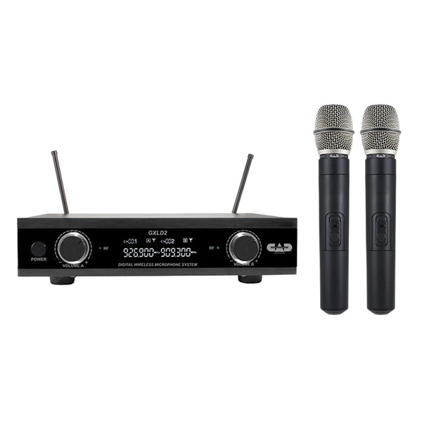 CAD Dual Handheld Digital Wireless Microphone System w/ D38 Capsule AH Frequency - GXLD2HHAH