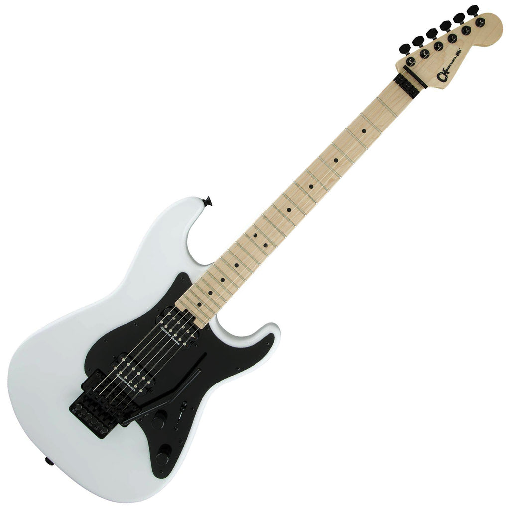 Charvel Pro-Mod So-Cal Style 1 HH Floyd Maple Electric Guitar in Snow White w/Black - 2967001576