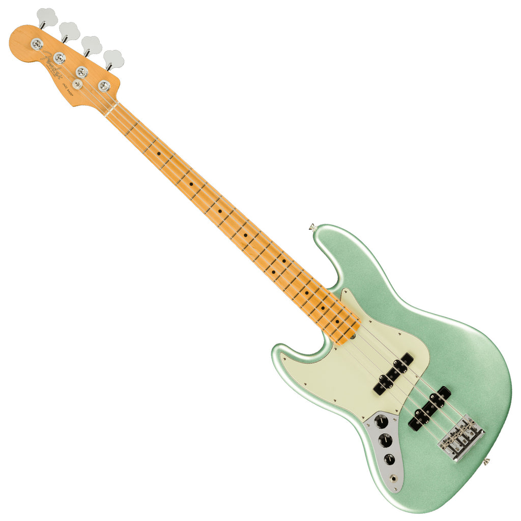 Fender Left Hand American Professional II P Bass Maple Mystic Surf Green Electric Bass w/Case - 0193942718