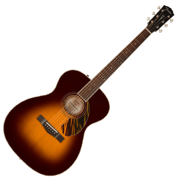 Fender PO-220E Paramount Acoustic Electric Orchestra In 3 Tone Vinageburst w/Case - 0970350303