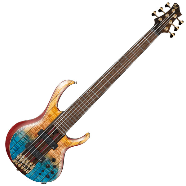 Ibanez BTB Premium 6 String Electric Bass in Sunset Fade Low Gloss w/Bag - BTB1936SFL