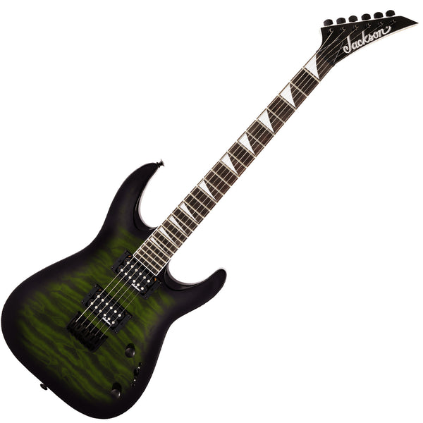 Jackson JS32Q DKA Hard Tail Electric Guitar in Trans Green Burst - 2918809587