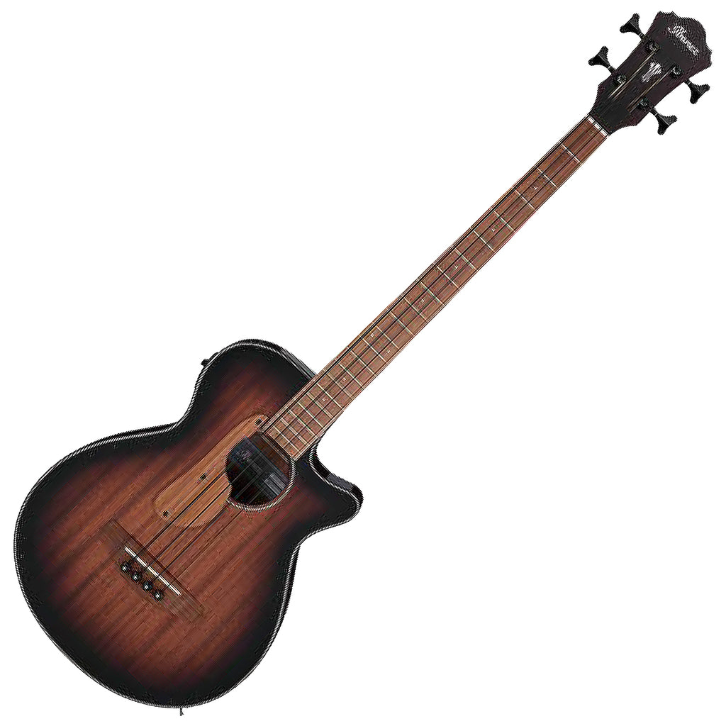 Ibanez AEG Acoustic Electric Bass Sapele in Mahogany Sunburst High Gloss - AEGB24EMHS