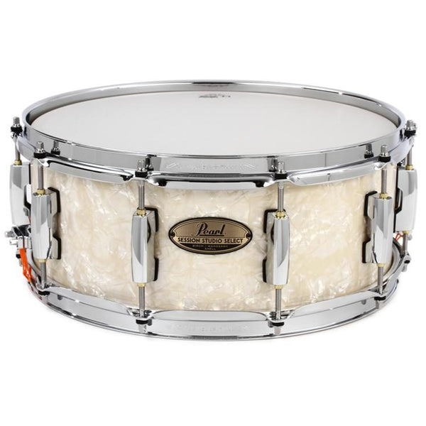 Pearl Session Studio Snare Drum in Nicotine White Marine Pearl - STS1455SC405